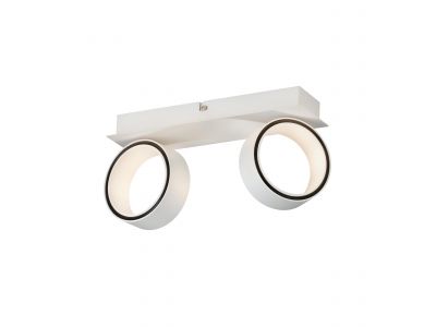 Spot de plafond réglette/plaf métal blanc ALBARIZA LED INT 2X4,6W