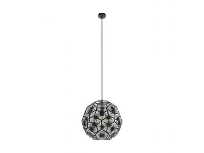 Suspension métal noir SKOURA 1 E27 1X60W