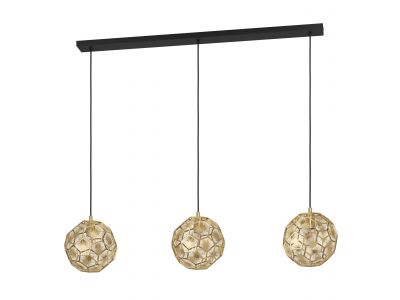 Suspension métal doré SKOURA E27 3X60W