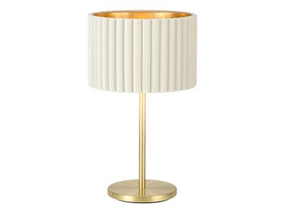 Lampe de table velours blanc TAMARESCO E27 1X40W