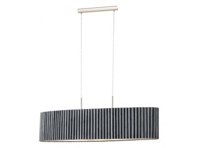 Suspension velours gris TAMARESCO E27 2X40W