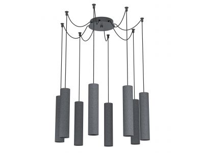 Suspension métal anthracite MENTALONA GU10 8X4,5W