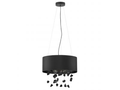 Suspension tissu noir ESCUELA E27 3X16W