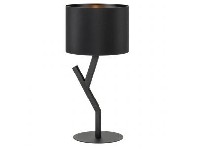 Lampe de table tissu noir BALNARIO E27 1X40W