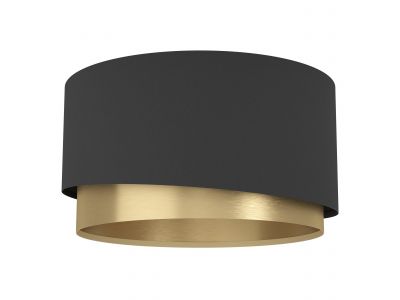 Plafonnier tissu noir MANDERLINE E27 1X40W