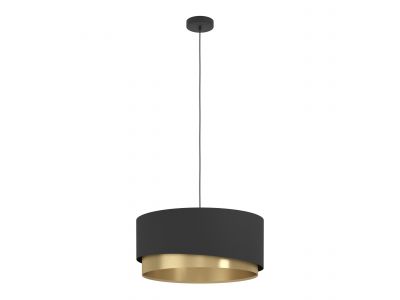 Suspension tissu noir MANDERLINE D56CM E27 1X40W