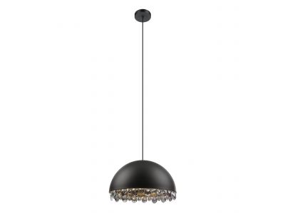 Suspension métal noir GAETANO 2 E27 1X40W