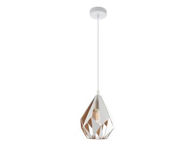 Suspension métal blanc CARLTON 1 D20,5CM E27 1X60W