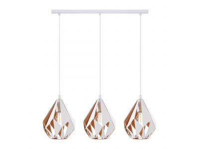 Suspension métal blanc CARLTON 1 E27 3X60W