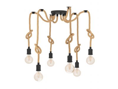 Suspension métal noir RAMPSIDE D18CM E27 6X28W