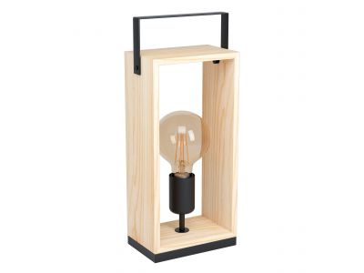 Lampe de table bois naturel FAMBOROUGH E27 1X40W