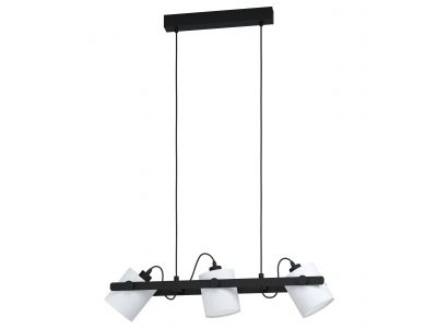 Suspension bois noir HORNWOOD 1 E27 3X28W