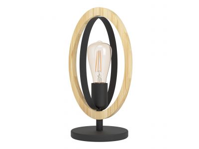 Lampe de table métal noir BASILDON E27 1X40W