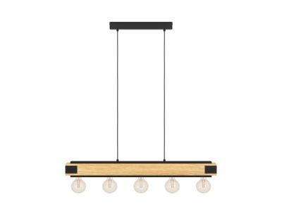 Suspension métal marron LAYHAM E27 5X60W