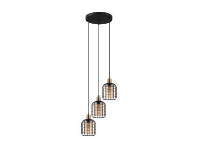 Suspension métal noir CHISLE E27 3X40W