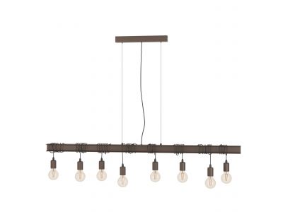 Suspension métal marron TOWNSHEND 4 E27 8X60W