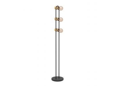 Lampadaire bois noir CHIEVELEY E27 3X28W