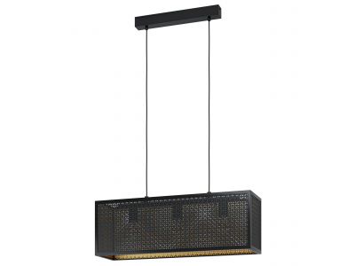 Suspension métal noir SALLICANO E27 3X40W