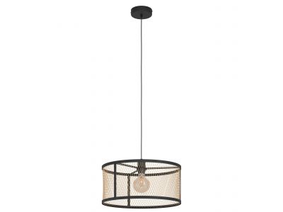 Suspension métal noir DELLOW E27 1X40W