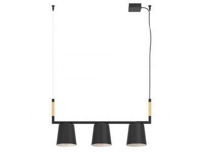 Suspension métal noir LACEY E27 3X40W