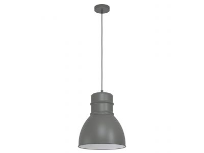 Suspension métal gris EBURY E27 1X60W