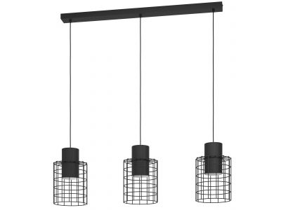 Suspension métal noir MILLIGAN E27 3X40W