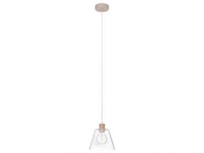 Suspension verre rose COPLEY E27 1X40W