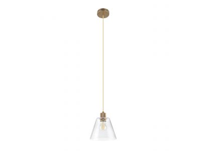 Suspension verre doré COPLEY E27 1X40W