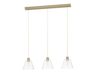 Suspension verre doré COPLEY E27 3X40W