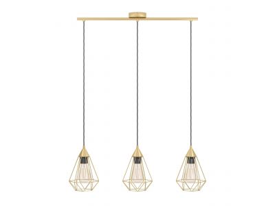 Suspension métal doré TARBES E27 3X60W