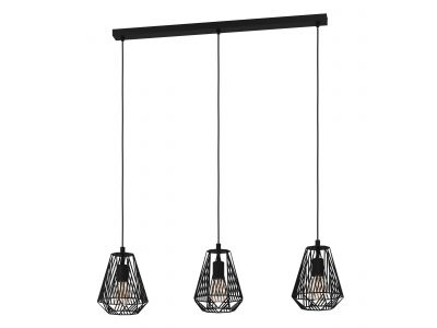 Suspension métal noir STYPE E27 3X40W