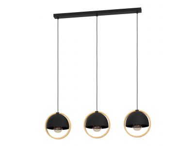 Suspension métal noir CALLOW E27 3X40W