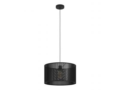 Suspension métal noir MANBY E27 1X40W