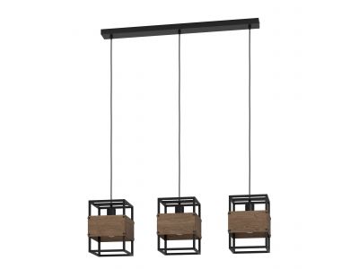 Suspension métal noir EVESHAM E27 3X40W