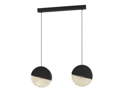 Suspension métal noir MUMBLES E27 2X40W