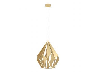 Suspension métal doré CARLTON D38,5CM E27 1X60W