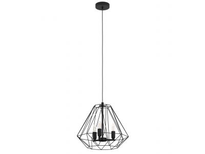 Suspension métal noir TARLE E14 3X40W