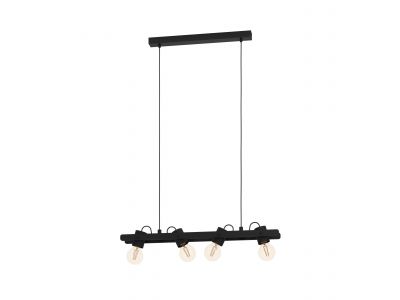 Suspension métal noir PLIMSOLL E27 4X15W