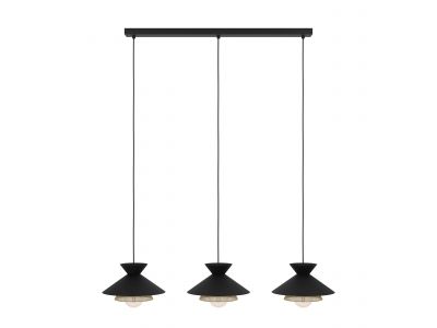 Suspension métal noir GRIZEDALE E27 3X40W