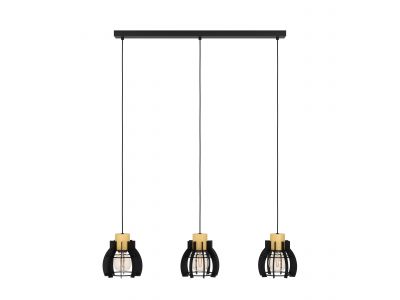 Suspension métal noir STILLINGTON 1 E27 3X40W