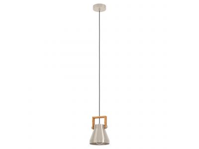 Suspension métal gris CAWTON E27 1X40W