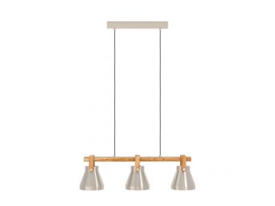 Suspension métal gris CAWTON E27 3X40W