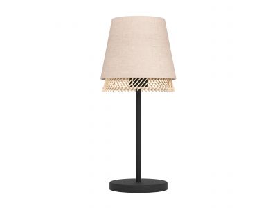 Lampe de table tissu beige TABLEY E27 1X40W