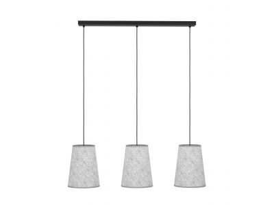 Suspension tissu gris ALSAGER E27 3X40W