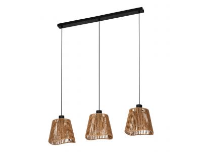 Suspension métal noir LAVISTER E27 3X60W