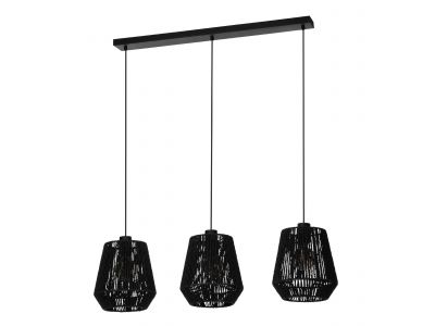 Suspension métal noir PERSLEY E27 3X60W