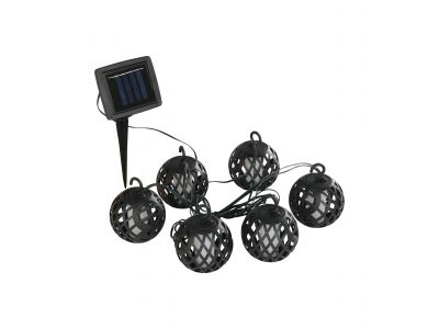 Luminaire à piquer extérieur plastique noir Z_SOLAR LED INT 6X0,84W