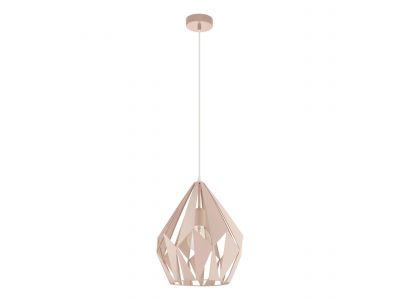 Suspension métal rose CARLTON-P E27 1X60W