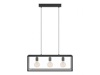 Suspension métal noir CHARTERHOUSE E27 3X60W