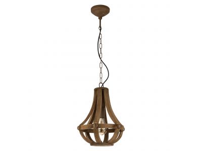 Suspension bois naturel KINROSS E27 1X60W